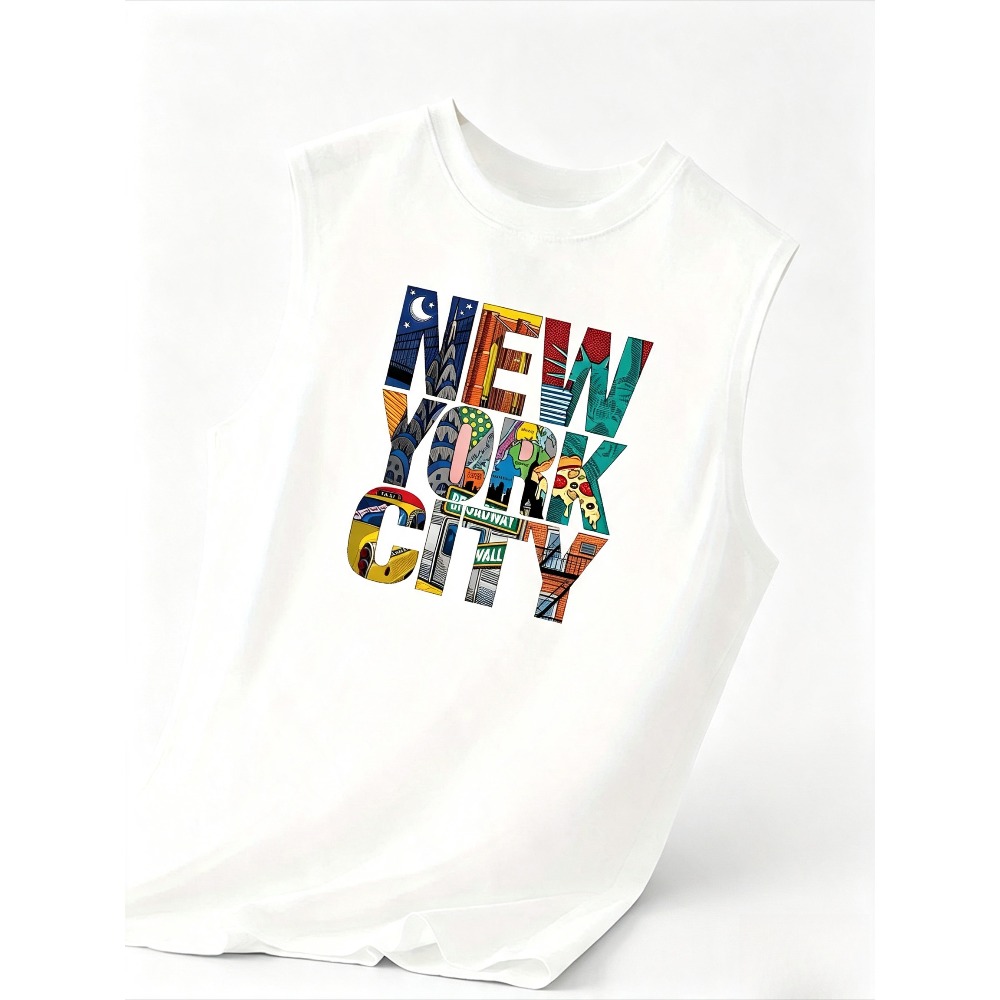 Men'S Fashion New York - Maglietta senza maniche da uomo con