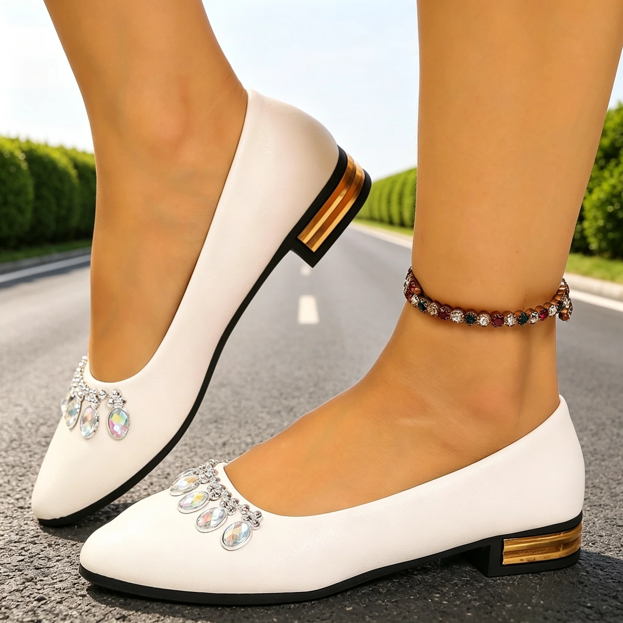 Men'S Fashion Videos - Scarpe Basse da Donna a Punta,