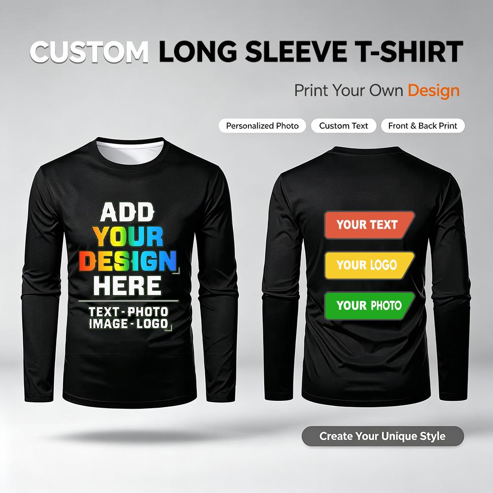 Men'S Fashion T Shirts - T-shirt personalizzata con logo e foto,