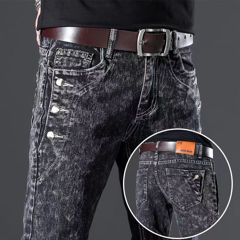 Jeans firmati da uomo classici - Men'S Fashion Grey Jeans recensione e prezzo